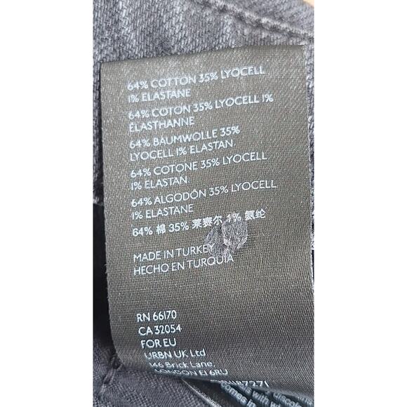 Free People We the Free Skinny Black Jeans Raw Hem Size 24 Size 0 Cotton Lyocel - Picture 6 of 10